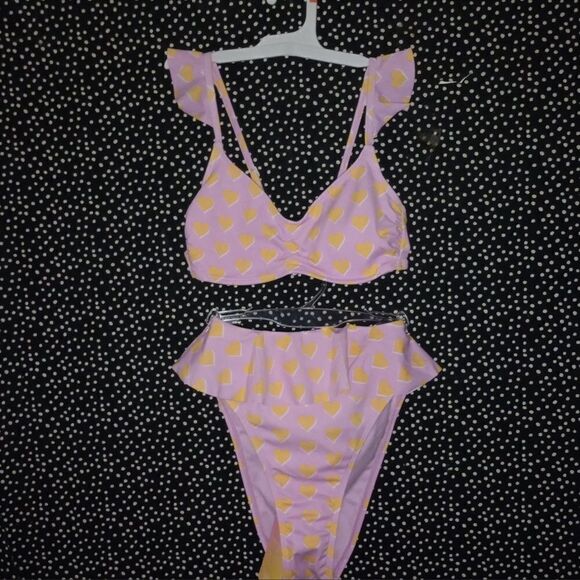 Stoney Clover Lane x Target Lavender Flutter Strap 2 Piece Bikini Top Bottom S - Picture 6 of 13